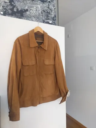 Chaqueta de ante marrón