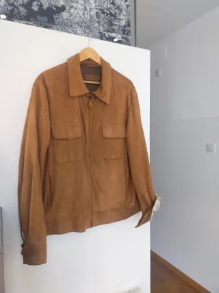 Chaqueta de ante marrón