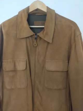 Chaqueta de ante marrón