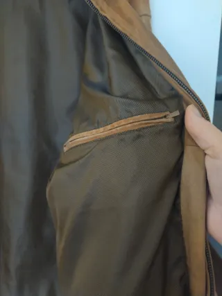 Chaqueta de ante marrón