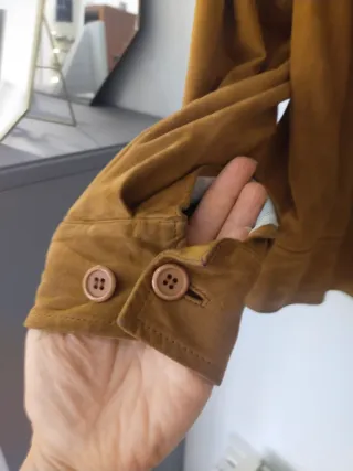 Chaqueta de ante marrón