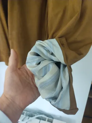 Chaqueta de ante marrón