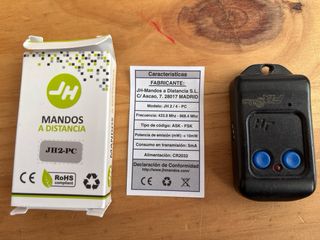 Mando Garaje 433 MHz JH - Nuevo