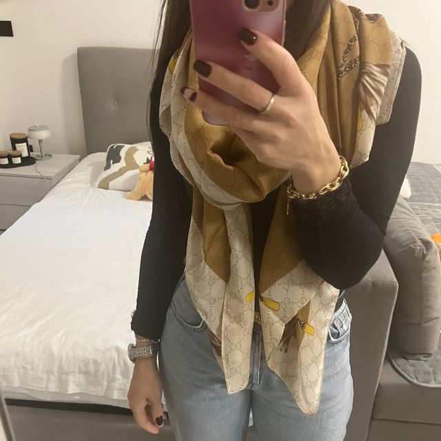 Sciarpa Gucci Beige e Marrone