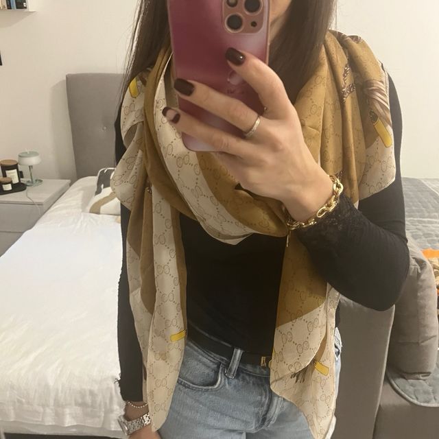 Sciarpa Gucci Beige e Marrone