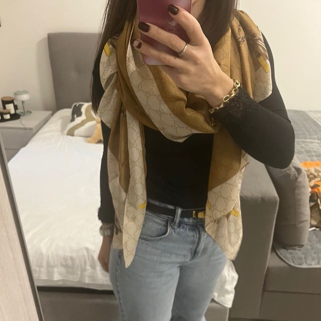 Sciarpa Gucci Beige e Marrone