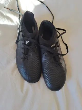 Reyes Botas negras fútbol niño ADIDAS T36.1/2