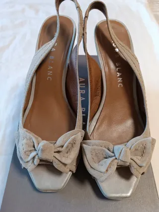 Zapatos de piel de Aura Blanc