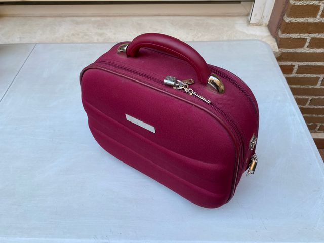 Bolso Neceser Maleta Granate con Cremallera