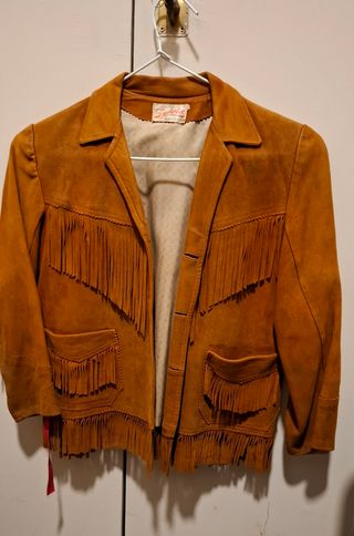 Chaqueta de gamuza Sylvia con flecos