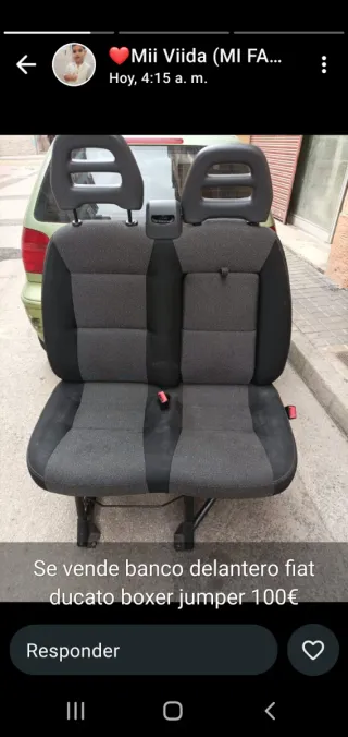 Asiento doble furgoneta