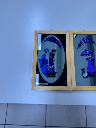 Set 3 Specchi Decorati con Figure