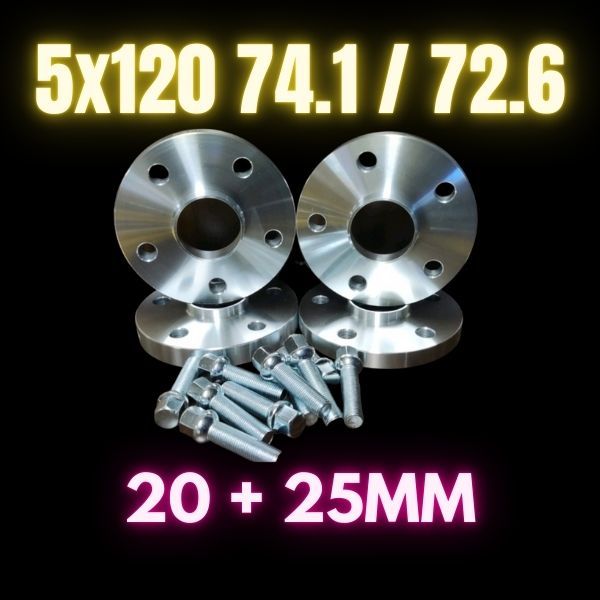 Adaptadores 20 + 25mm 5x120 74.1 / 72.6