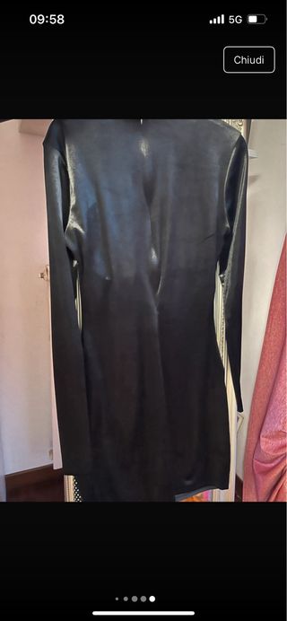 Vestito corto velluto con strass