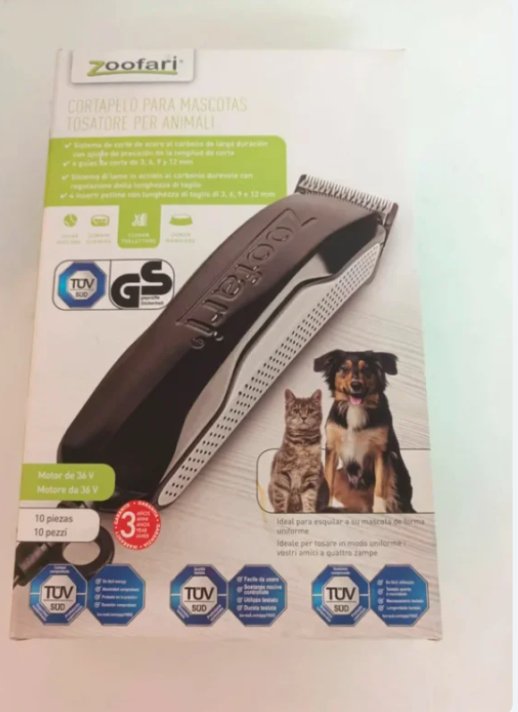Cortapelos Zoofari para mascotas 36V