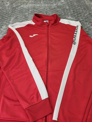 Chaqueta Deportiva Joma Roja y Blanca Talla L