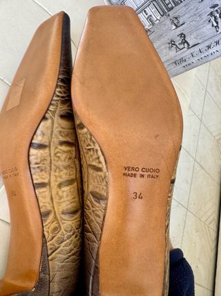 Décolleté René Caovilla donna beige/marrone