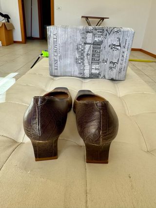 Décolleté René Caovilla donna beige/marrone