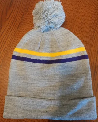 Gorro infantil Lakers gris y morado