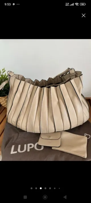 Bolso Lupo abanico beige