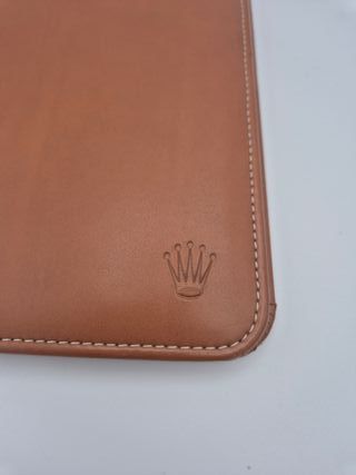 ROLEX 2x Portadocumentos Vintage Verde/Marrón