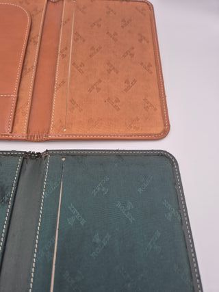 ROLEX 2x Portadocumentos Vintage Verde/Marrón