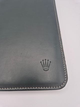 ROLEX 2x Portadocumentos Vintage Verde/Marrón