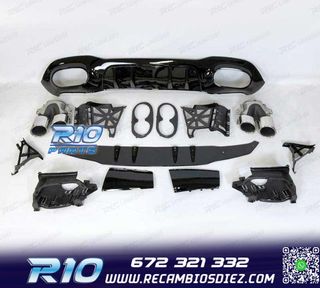DIFUSOR MERCEDES CLASE A V177 AMG 18- SEDAN LOOK A45 + COLAS