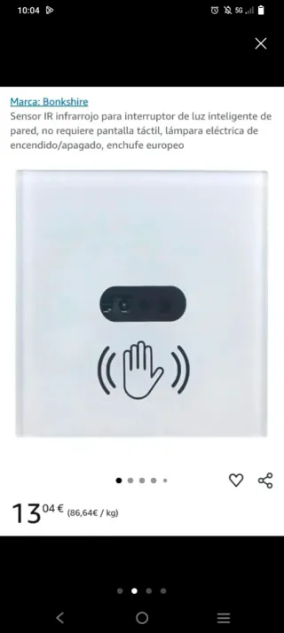 Interruptor táctil sin contacto SDB