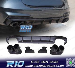 DIFUSOR AUDI A7 S LINE 19- LOOK RS7 + COLAS ESCAPE NEGRO