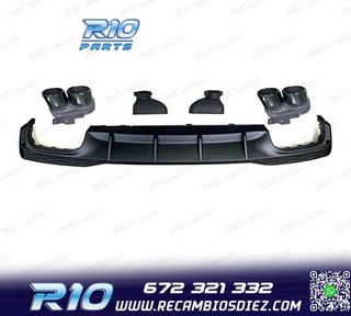 DIFUSOR AUDI A7 S LINE 19- LOOK RS7 + COLAS ESCAPE NEGRO