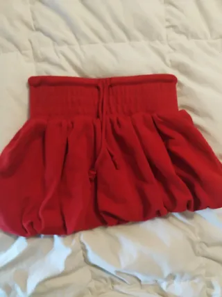 Falda globo Zara roja talla S