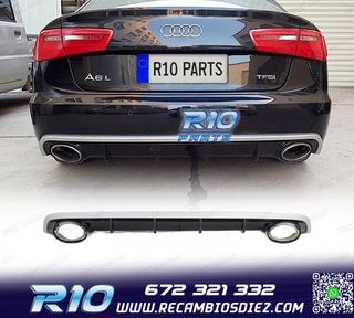 DIFUSOR AUDI A6 4G 11-14 LOOK RS + COLAS DE ESCAPE