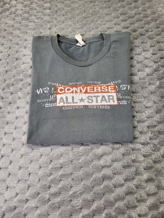 Camiseta Vintage Converse All Star Gris Talla M