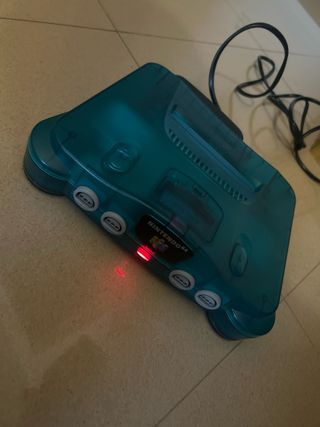 Nintendo 64 Azul Transparente + Mando + Juego NBA