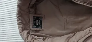 Chaquetón acolchado beige señora