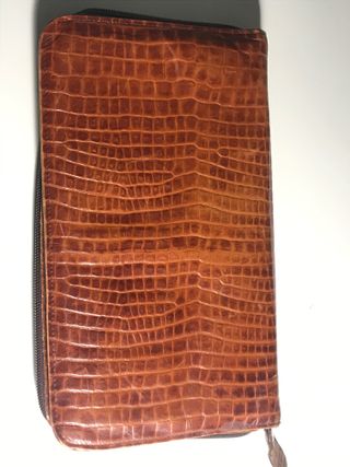 Porta orologi vintage effetto coccodrillo