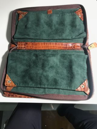 Porta orologi vintage effetto coccodrillo