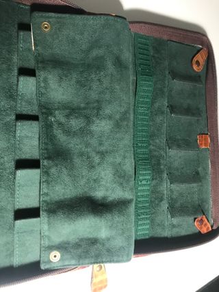 Porta orologi vintage effetto coccodrillo