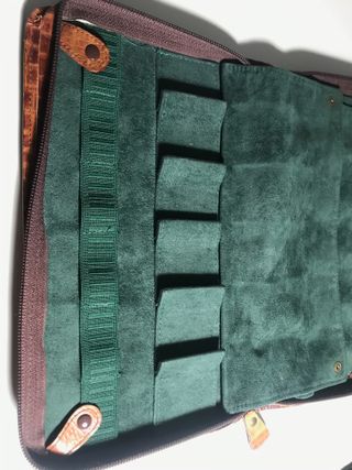 Porta orologi vintage effetto coccodrillo