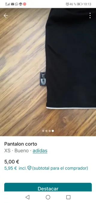 Pantalón corto Adidas negro