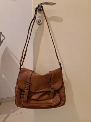 Borsa a tracolla/messenger marrone