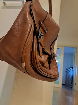 Borsa a tracolla/messenger marrone