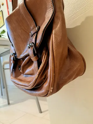 Borsa a tracolla/messenger marrone