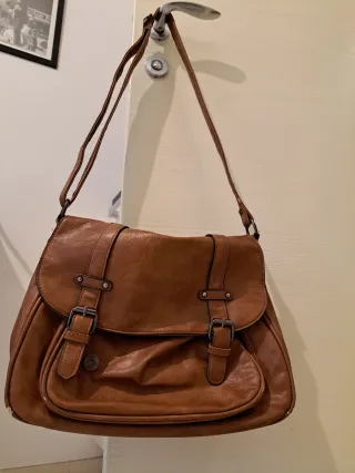 Borsa a tracolla/messenger marrone