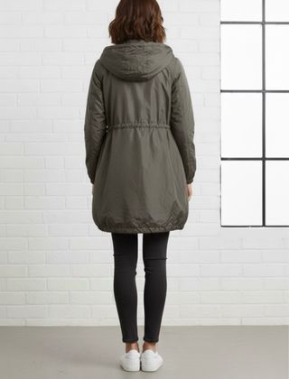 Chaqueta Impermeable verde militar Zara Talla L