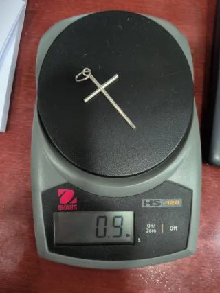 Colgante Cruz Fina Palo Plata