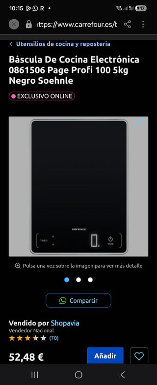 Báscula Cocina Soehnle Page Profi 100