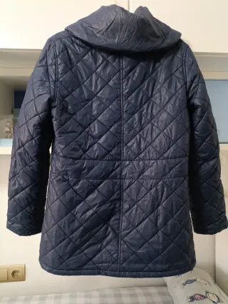 Abrigo acolchado azul mujer