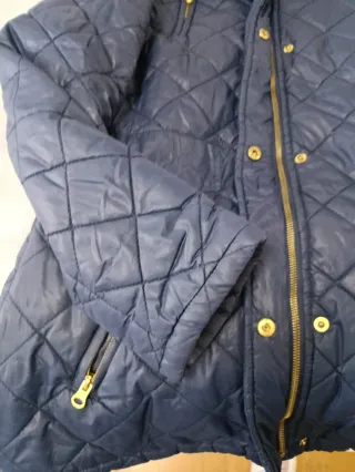 Abrigo acolchado azul mujer